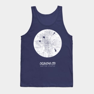 Oklahoma, USA City Map - Full Moon Tank Top